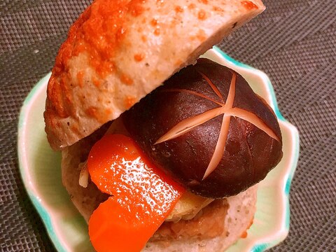 ポテトと椎茸の中華風オイスターハンバーガー
